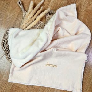 Couverture Double gaze de coton / sherpa ou fourrure